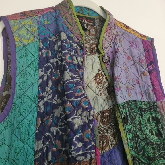 Sacred Threads Multicolor Patchwork Vest - Picture 4 of 9